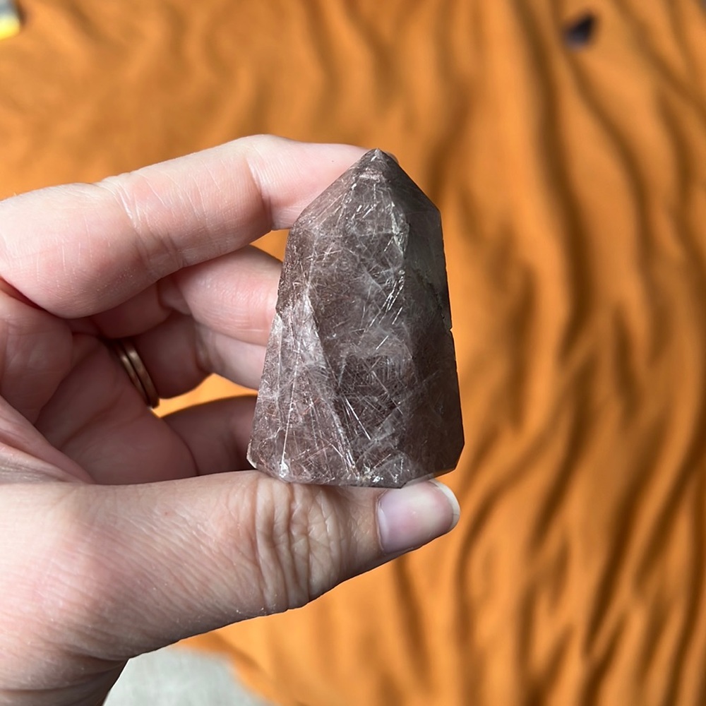 2” rutilated quartz tower